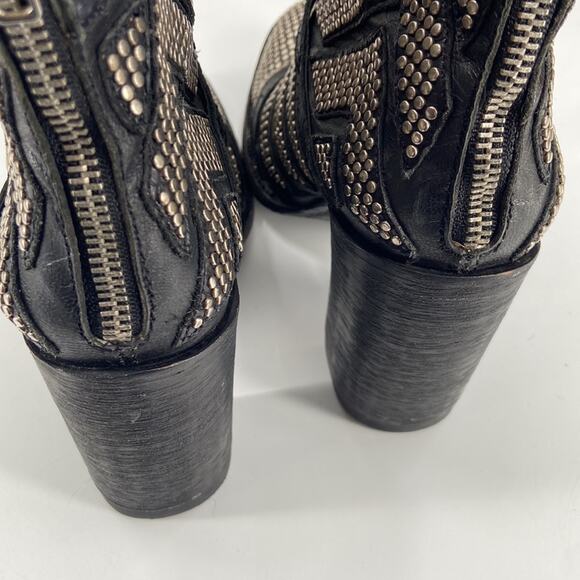 Mexicana old gringo black leather studded ankle boots - Picture 7 of 12